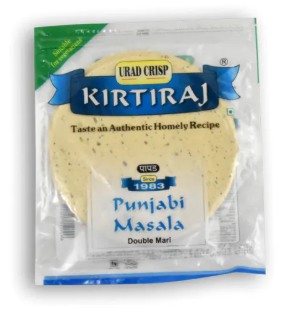 KIRTIRAJ Punjabi Masala Double Mari Papad 200 GM