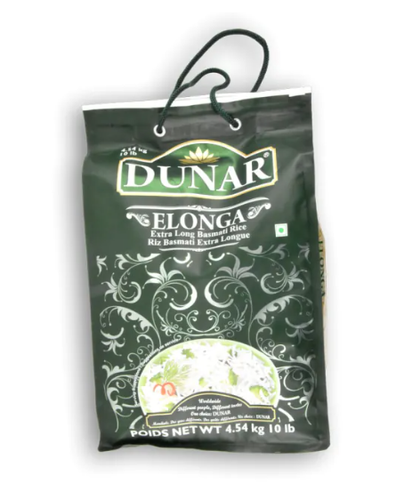 DUNAR Elonga Extra Long Basmati Rice 10 LBS