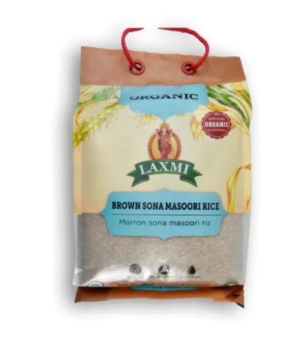 LAXMI Brown Sona Masoori Rice 10 LBS