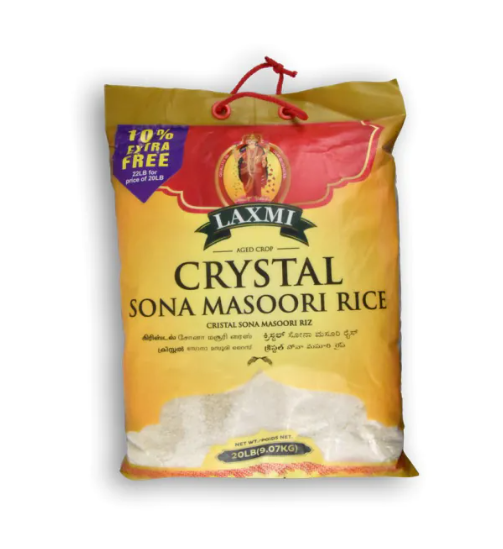 LAXMI Crystal Sona Masoori Rice 20 LBS